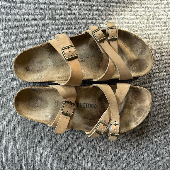 Birkenstock Beige Double Strap Sandals - Picture 1 of 4